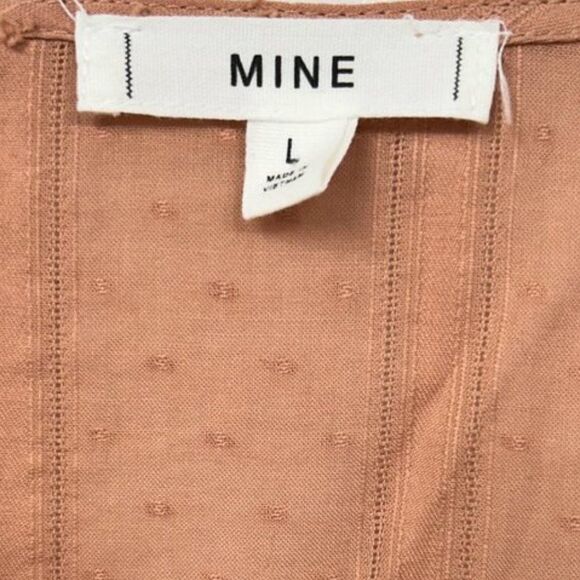 NWOT mine Peach Boho Blouse - Size L - Picture 6 of 6